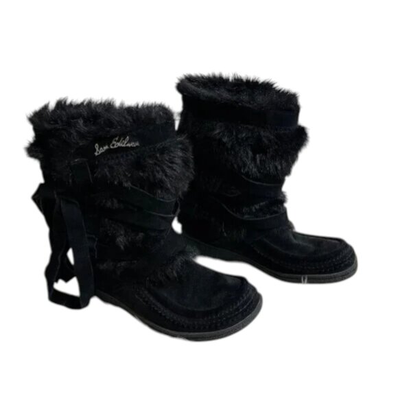 Sam‎ Edelman Meiko Boots – Size 7 – Black Suede with Faux Fur - Picture 1 of 10